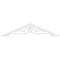 Ekena Millwork Pitch Finley Architectural Grade PVC Gable Pediment, 72"W x 15"H x 1"P (5/12) GPP072X015X100FIN - alternate 2
